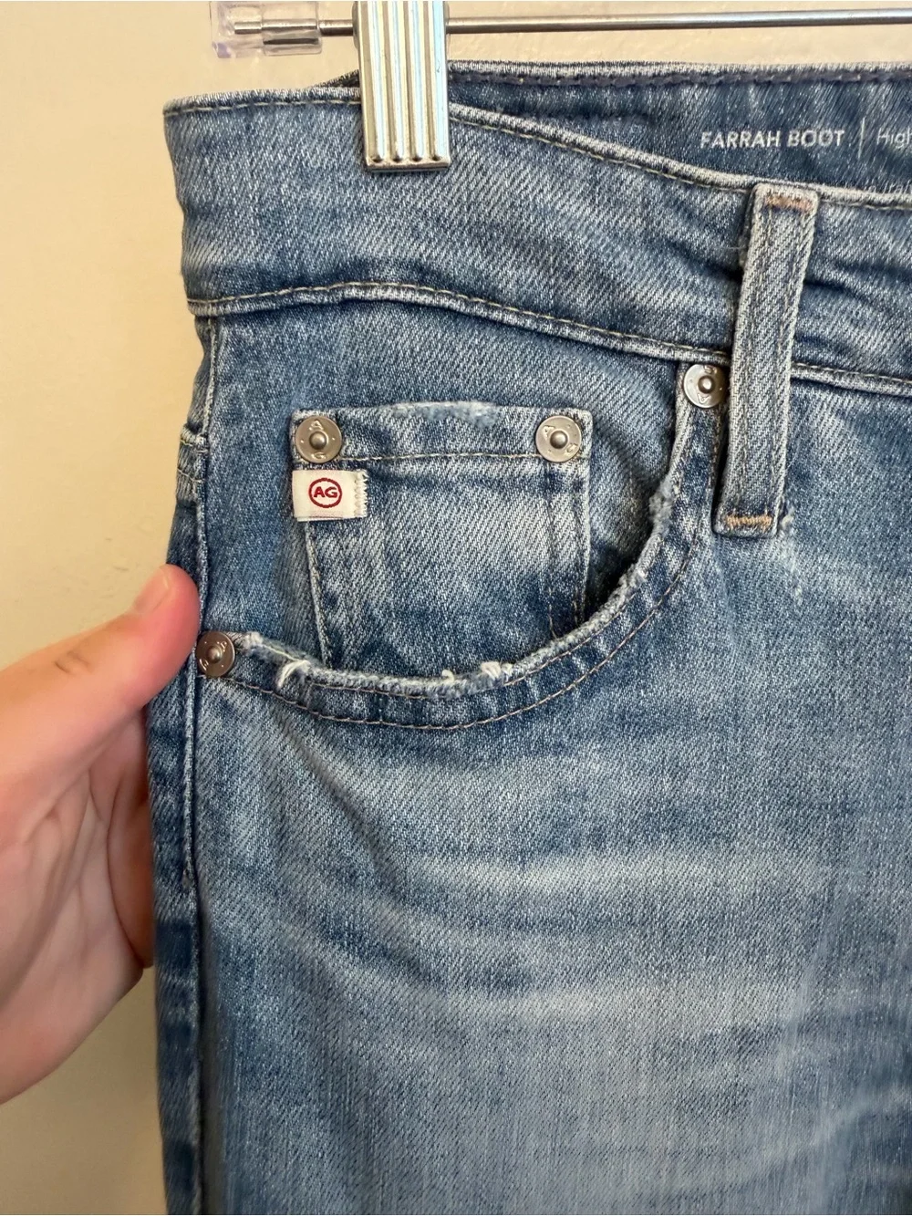 AG Adriano Goldschmied Farrah Bootcut Raw Hem Jeans Women’s 27x32